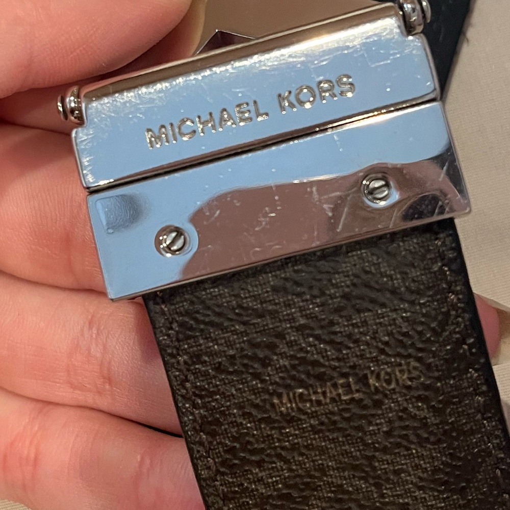 Michael Kors reversible black and brown belt.